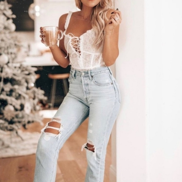 For Love & Lemons Fontaine Lace Bodysuit - Picture 4 of 7